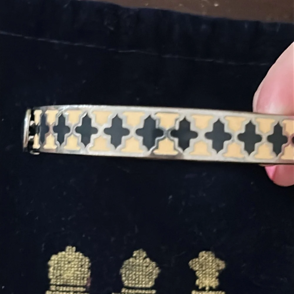 Halcyon Days Black and Yellow Bangle. - Picture 3 of 5